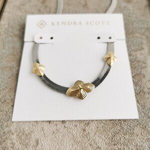 Kendra Scott Mixed Metal Abbie Herringbone Necklace NEW w/dust bag